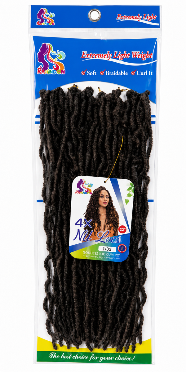 4X Nu Locs – 22” Goddess Loc Curl