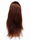 Auburn Brown Straight human hair Wig