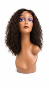 Curly Lace Front human hair Wig – Natural Black