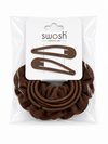 Brown Hair Accessories Set