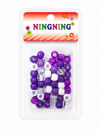 NINGNING HAIR Beeds (Purple, White and Clear)