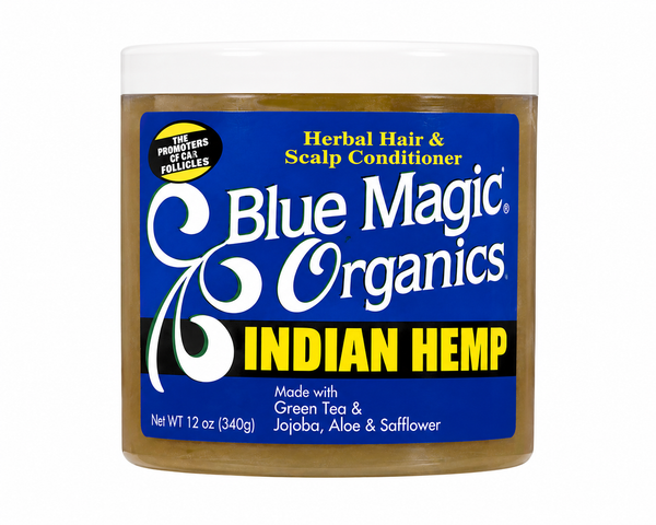 Blue Magic Organics Indian Hemp Herbal Hair & Scalp Conditioner – Nourishes & Moisturises Dry Hair 12 oz (340mL)