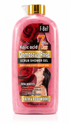 F-Ber Kojic Acid Damascus Rose Scrub Shower Gel – Brightening & Exfoliating Body Wash